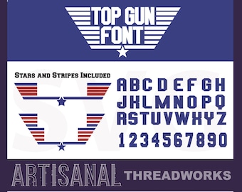Top Gun Font SVG Cutting Files and Clip Art - Custom names jpg or png upon request- svg