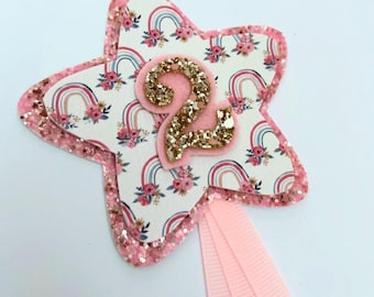 birthday badge all ages available, rainbow birthday badge, girls birthday badge, party badge, birthday badge