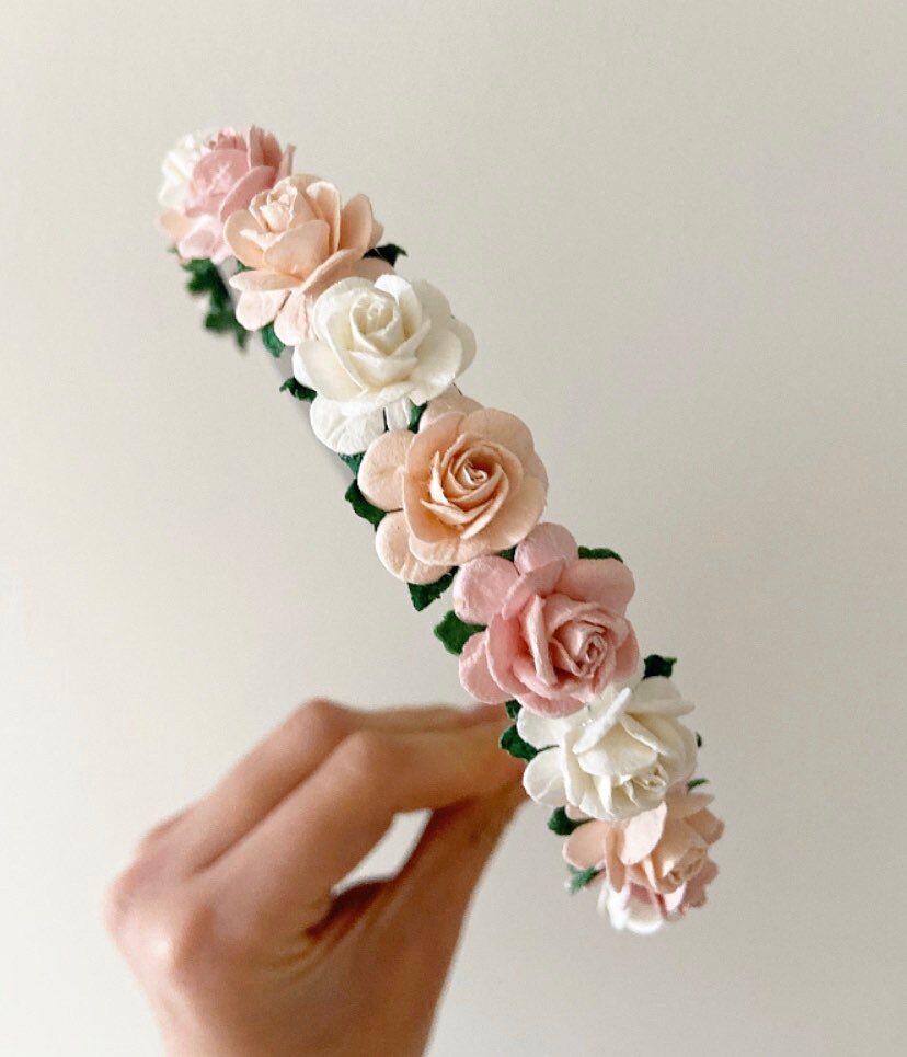 Fascia In Raso Per Bambina Con Fiori - Perfetta Per Matrimoni, Festa E Damigella D'Onore - Tanti Colori