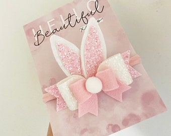 Bunny ears, bunny hair bow, bows for Easter, Easter bunny bow, Easter bow, bunny hair bow, bunny ear headband, Easter bunny hair bows
