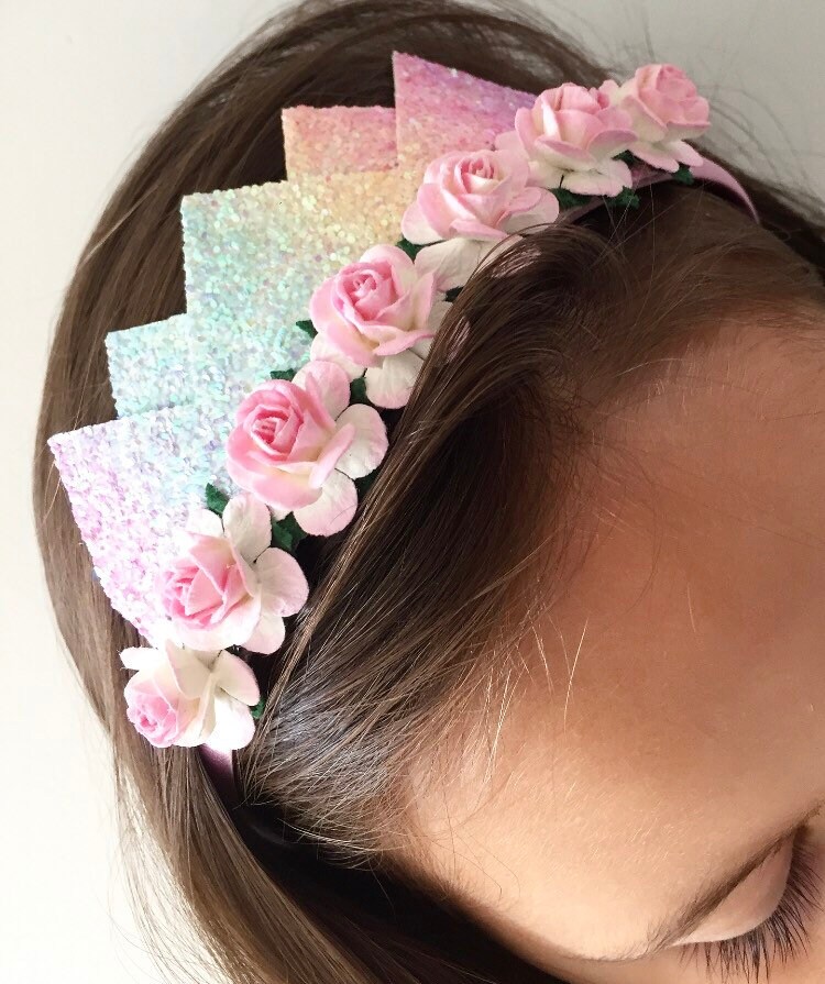 Rainbow Tiara Tiara Crown Rainbow Crown Completely Etsy