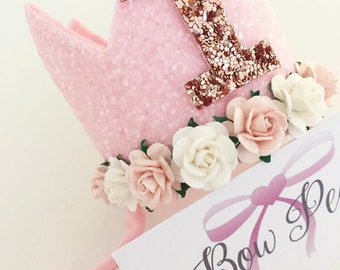 Girls birthday crown, birthday crown in the UK, birthday crown, 1st birthday crown, rose gold birthday crown, pink birthday crown, crown