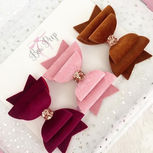 Herfsthaarstrik, strikken voor de herfst, haarelastiekjes in het Verenigd Koninkrijk, roze haarstrik, roségouden glitterhaarstrik, haarelastiekjes, strikken, bruine haarstrik, strikken