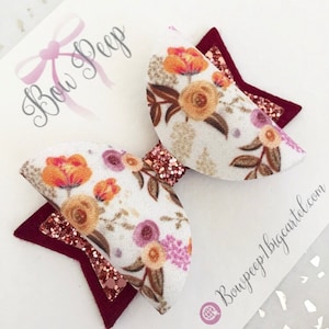 Herfsthaarelastiekjes, haarstrik met bloemen, strikken voor de herfst, haarelastiekjes voor meisjes, haarelastiekjes in het Verenigd Koninkrijk, glitterhaarelastiekjes, strikken voor de herfst, haarelastiekjes, strik