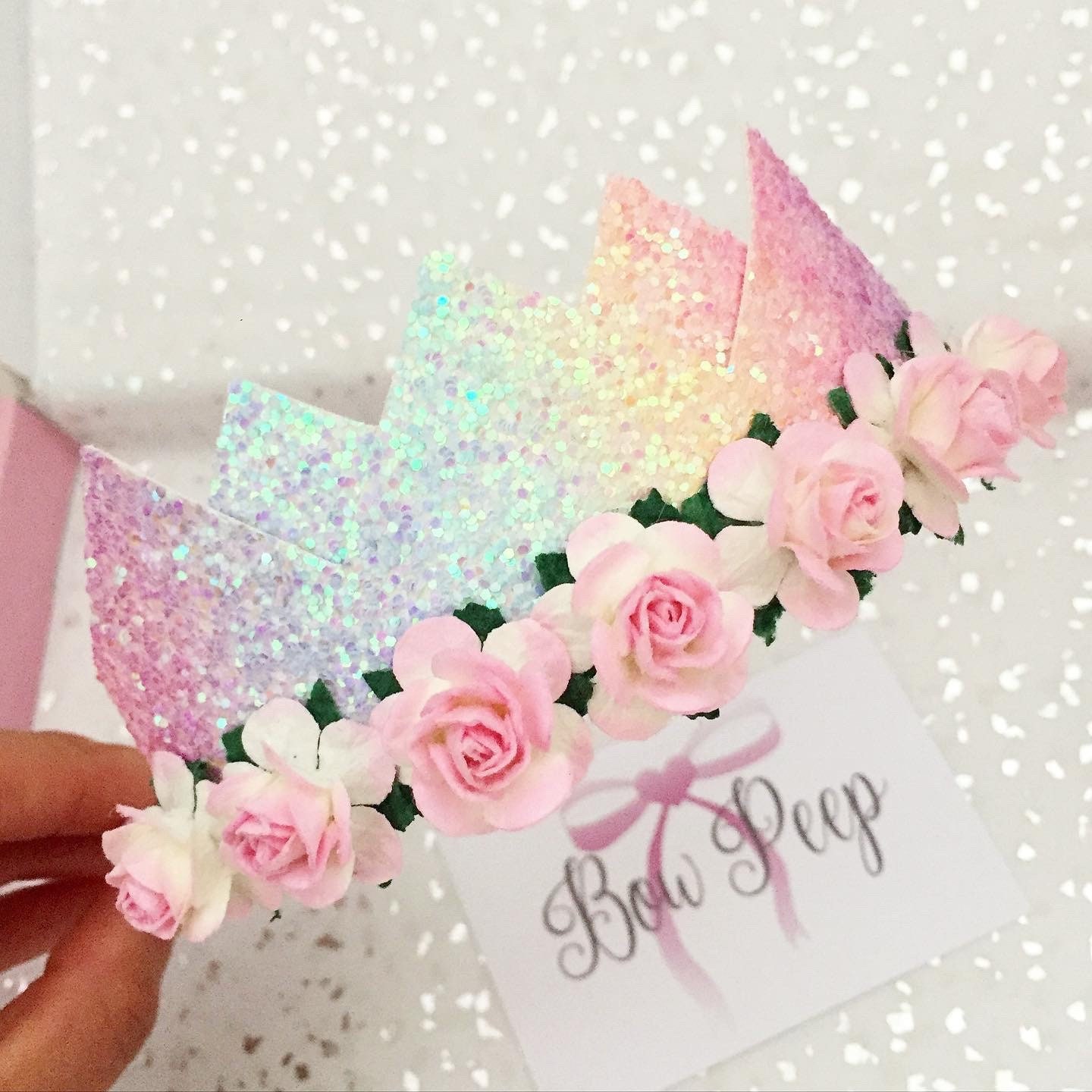 Rainbow Tiara Tiara Crown Rainbow Crown Completely Etsy