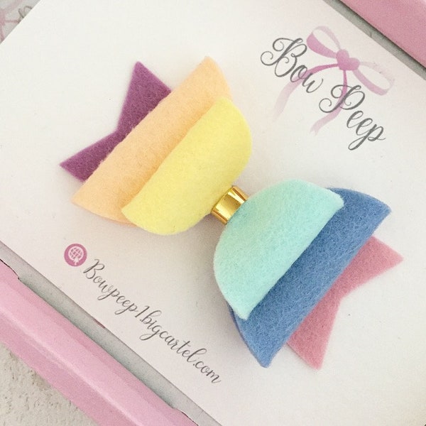 Rainbow hair bow, rainbow, baby bows, hair clips, bow, bows, Easter bows, rainbow, hair clips, hair accessories