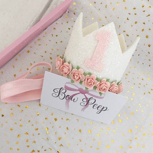Birthday crown, pink crown, party hat, 1st birthday decor, party supplies, cake smash props, crown, princess