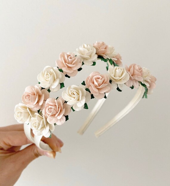 Flower Girl Headband Flower Girl Hair Accessories Bridesmaid Etsy