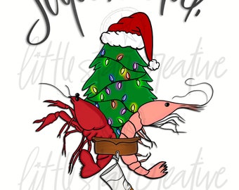 Cajun Christmas Joyeux Noel Sublimation Image