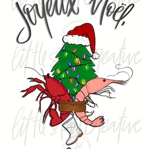 Cajun Christmas Joyeux Noel sublimatie afbeelding