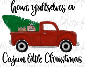 Cajun Little Christmas Holiday Sublimation File