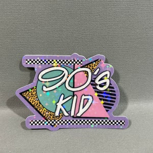 90’s Kid Retro Themed 2.5” Holographic Sticker