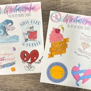 Fall Out Boy Inspired Matte Vinyl Sticker Sheet