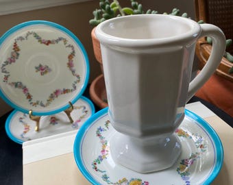 Set of 4 English Saucers