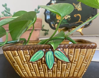Vintage Japanese Bamboo Planter