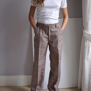 70s Checked Pants - Etsy