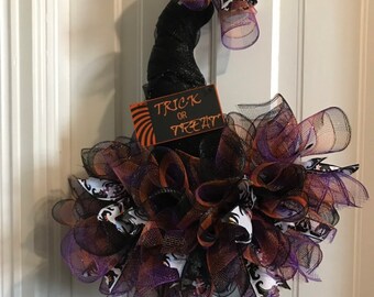 Halloween Wreath Mr Bones Wreath Fun Crazy Skeleton Wreath Etsy
