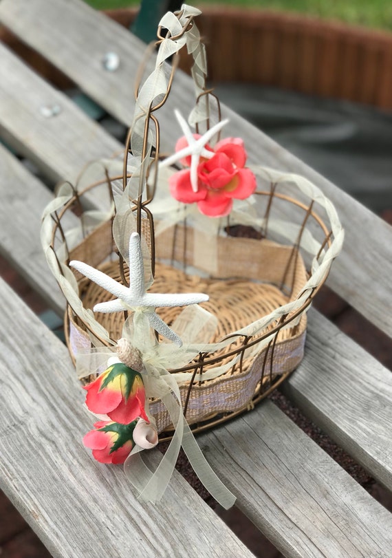 beach flower girl basket