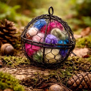 Metal Wire Orb Decor Set | Rustic Farmhouse Sphere Balls | Garden Decor Orbs | Succulent Holder Display Set of 3