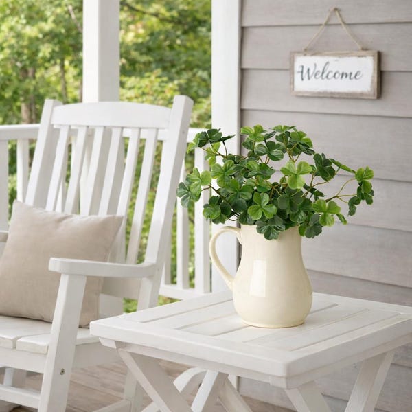 Fake Shamrock spray/pick, waterproof floral -st Patrick day decor
