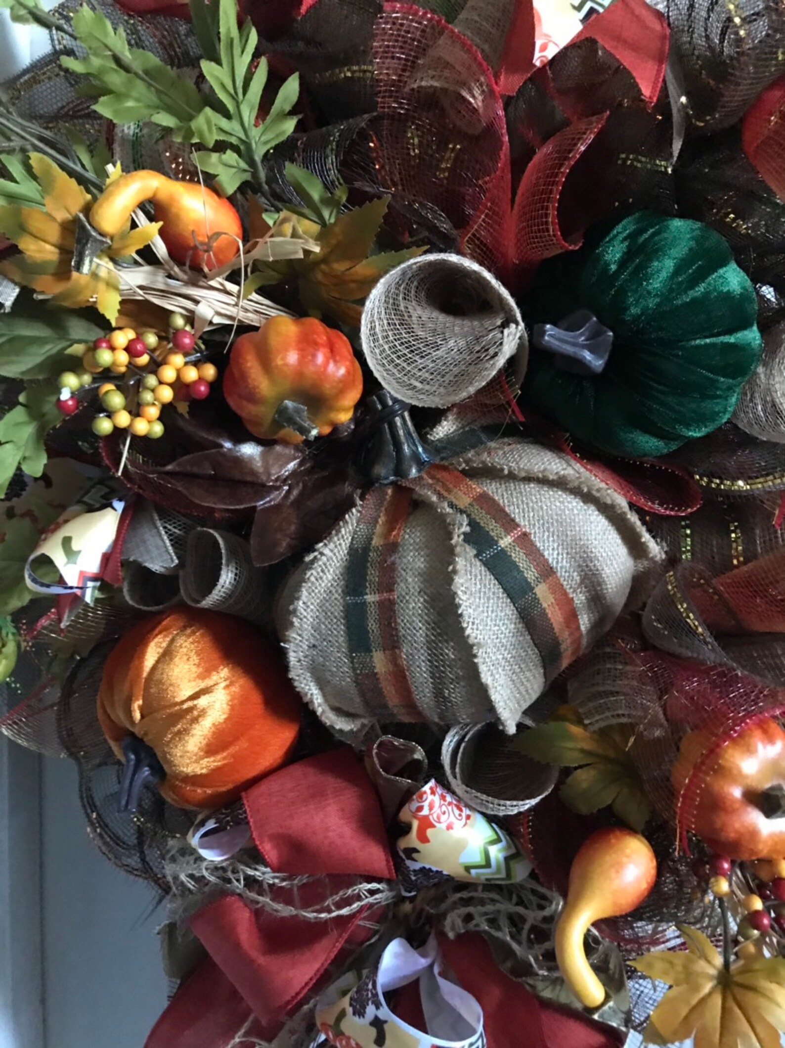 Thanksgiving Door Swag Fall Swag Fall Door Swag Harvest Etsy