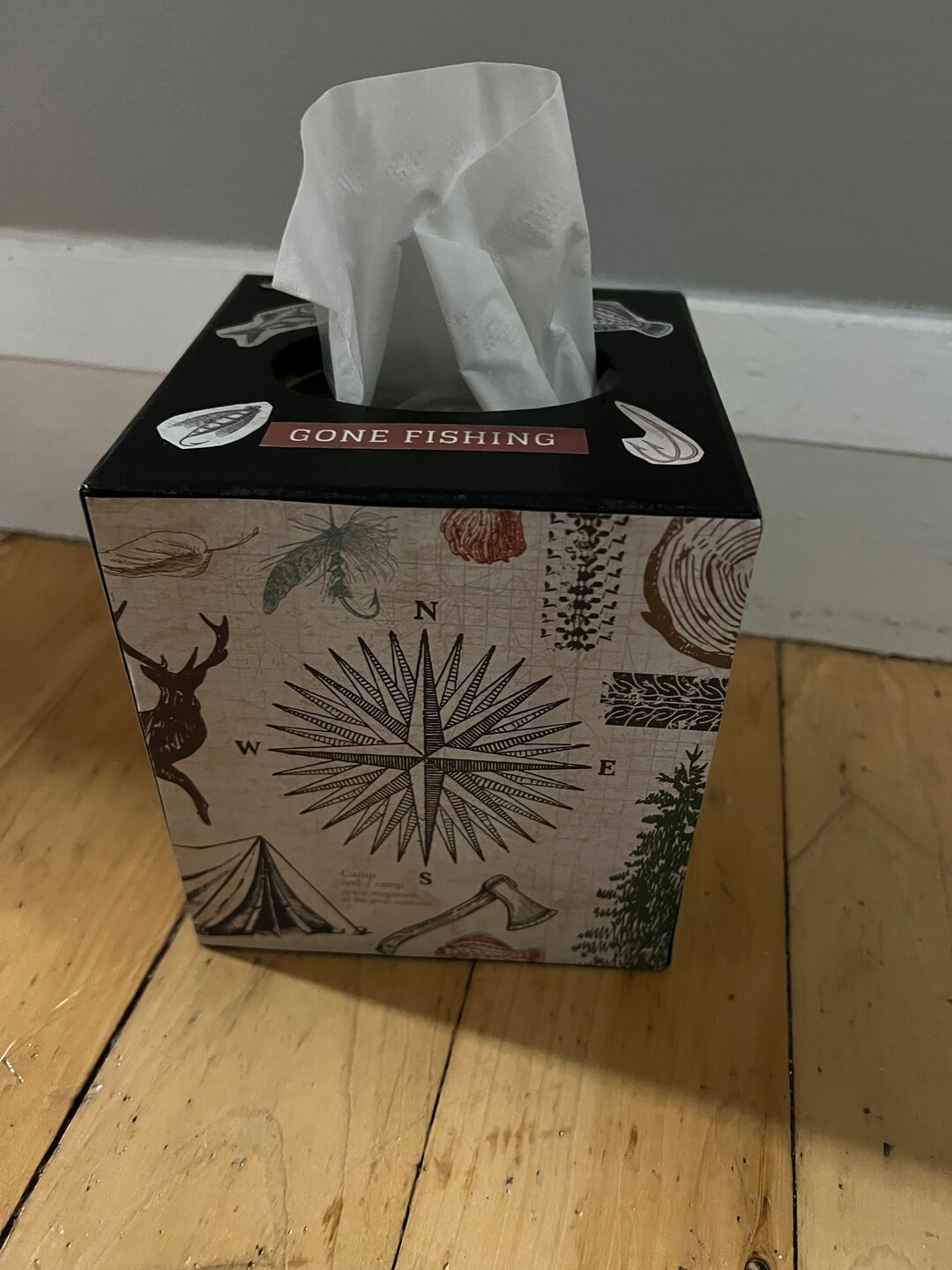 Nautical Tissue Box Cover, Nautical Home Decor, Home Accent, Coastal