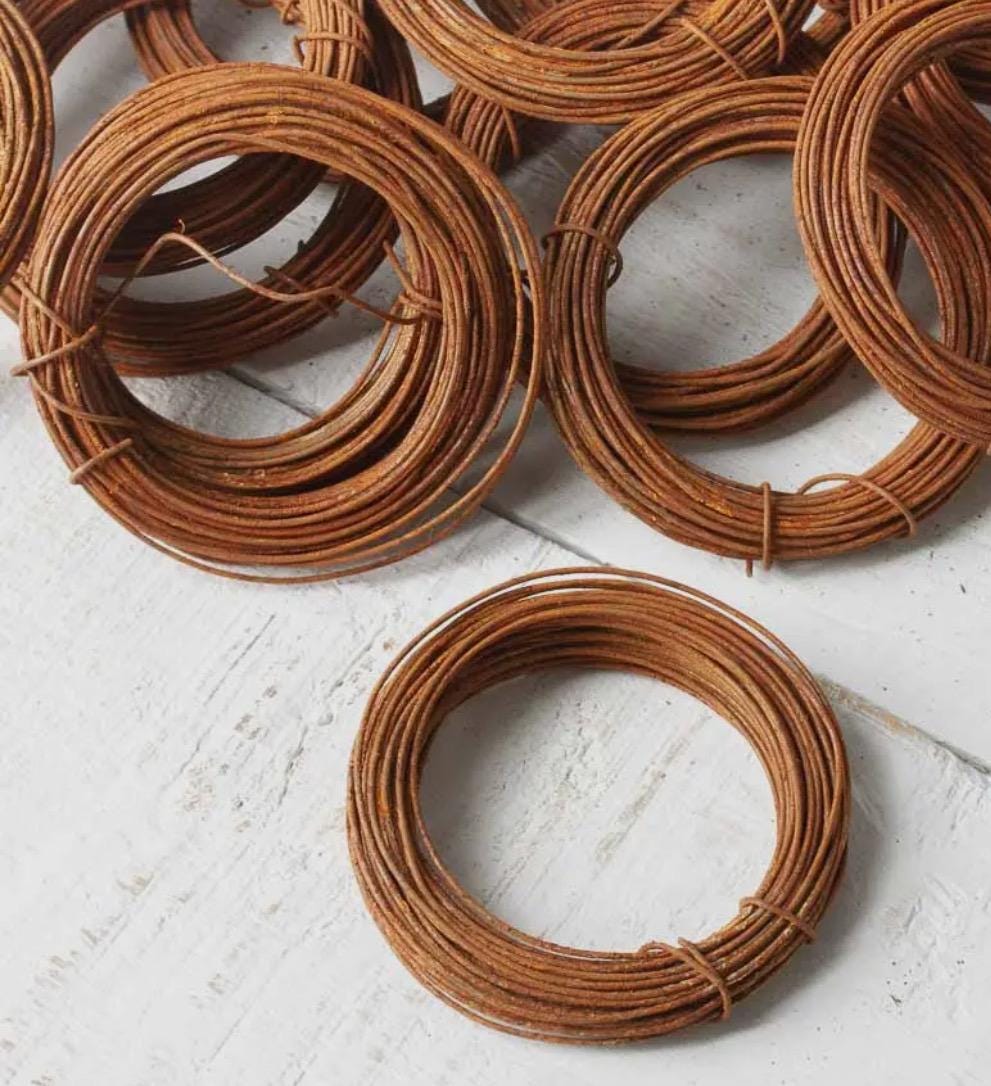 Rusty Spool 22 Gauge Rusty Tin Spool Wire, Craft Supplies, 30 Ft Wire Spool, Rusty ...