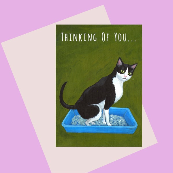 NOUVEAU : En pensant à vous, une carte au format A6 pour toute personne proche de vous ! Une carte pour les amoureux des chats, disponible sans plastique