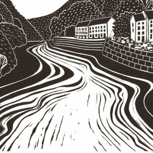 Clifton Suspension Bridge Bristol A6 greetings Card for Bristol lovers UK Available plastic free, From a lino print by Laura Robertson image 5