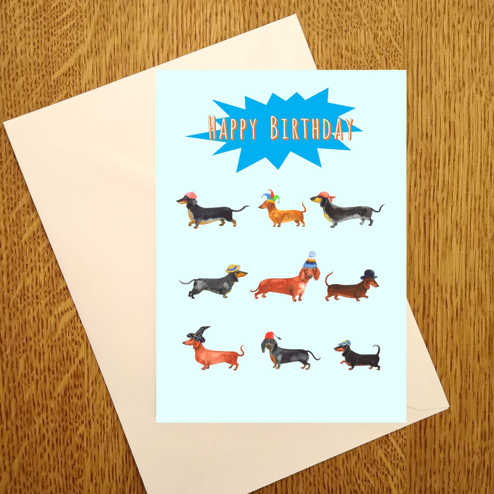 Dachshund Happy Birthday A6 Greetings Card for Those Who Love - Etsy UK
