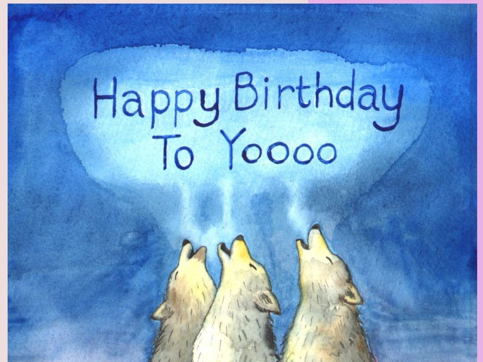 NEW: Wolf A6 Birthday Celebration Card Featuring a Wolf Pack - Etsy UK