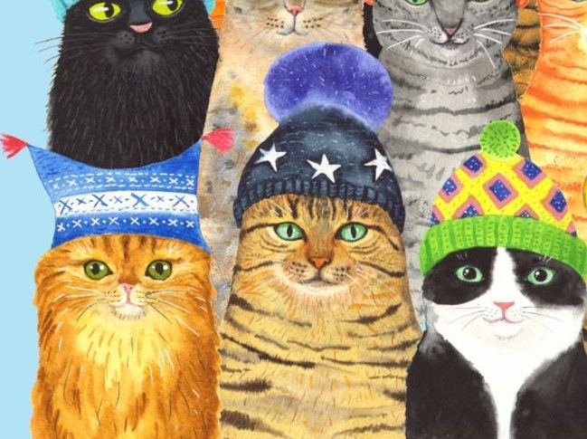 Cartes D'anniversaire Pour Ami - Chapeau De Fête Pour Chat Et Chaton