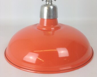 Orange Factory Ceiling Light