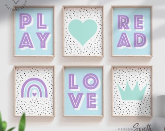 Aqua Purple Bedroom Etsy