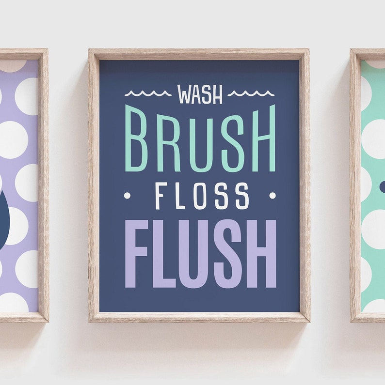 Nautical Bathroom Decor Girls Bathroom Decor Pink Mint and Etsy