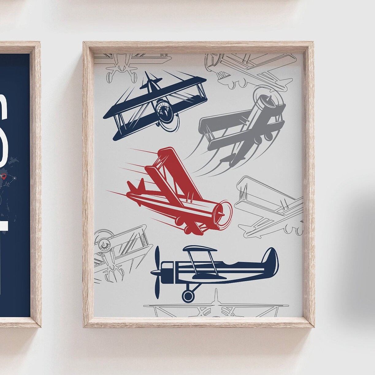 let your dreams take flight boys nursery decor boys Vintage airplanes ...