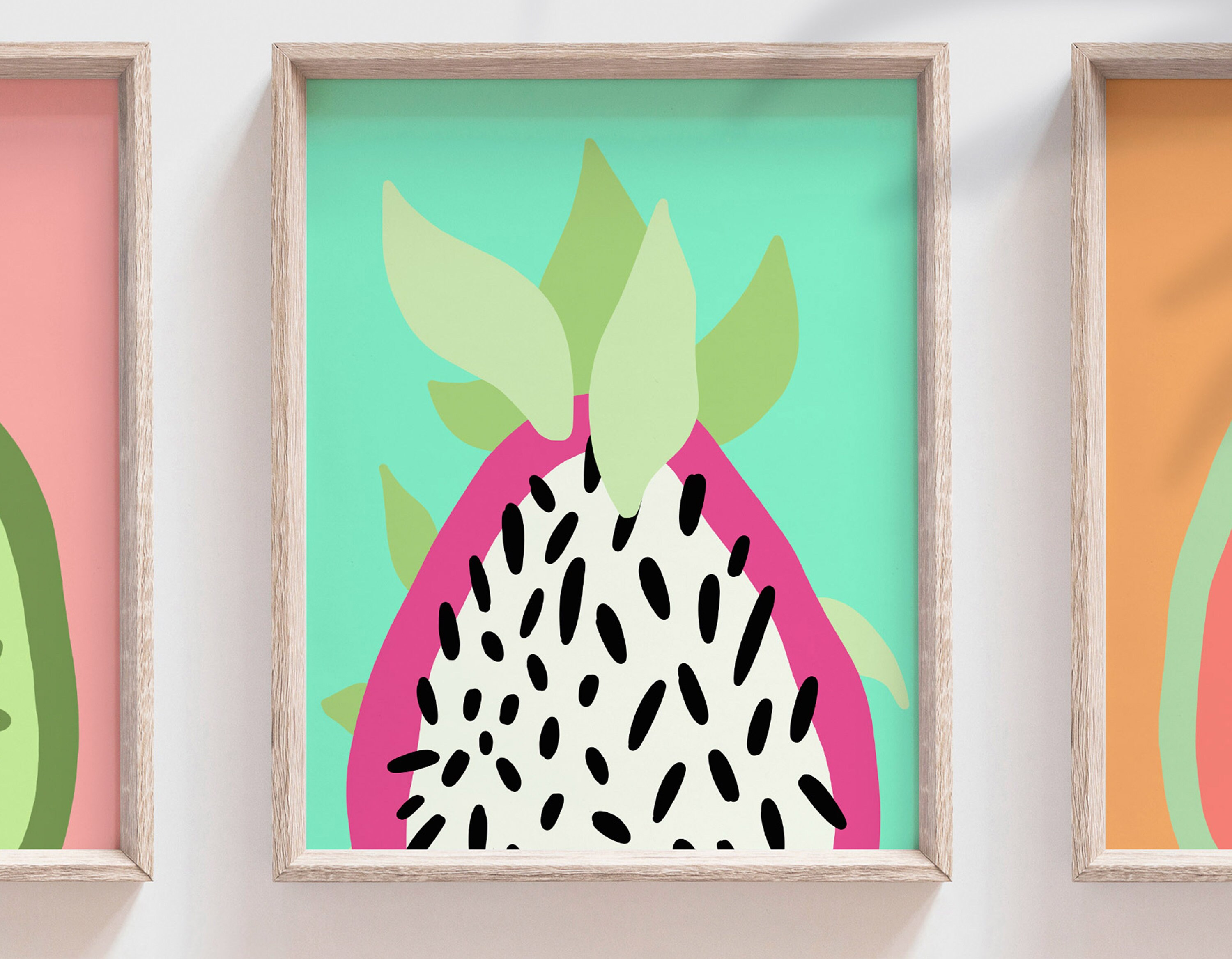 Kitchen Art Citrus Printable Fruit Wall Art Prints for Etsy