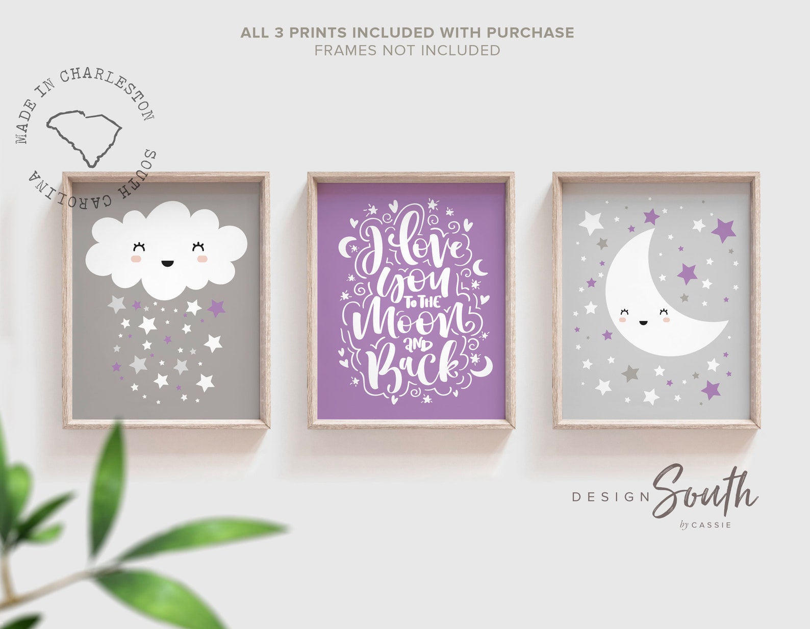 Baby Girl Nursery Pink and Gray Moon and Stars Nursery Decor Etsy