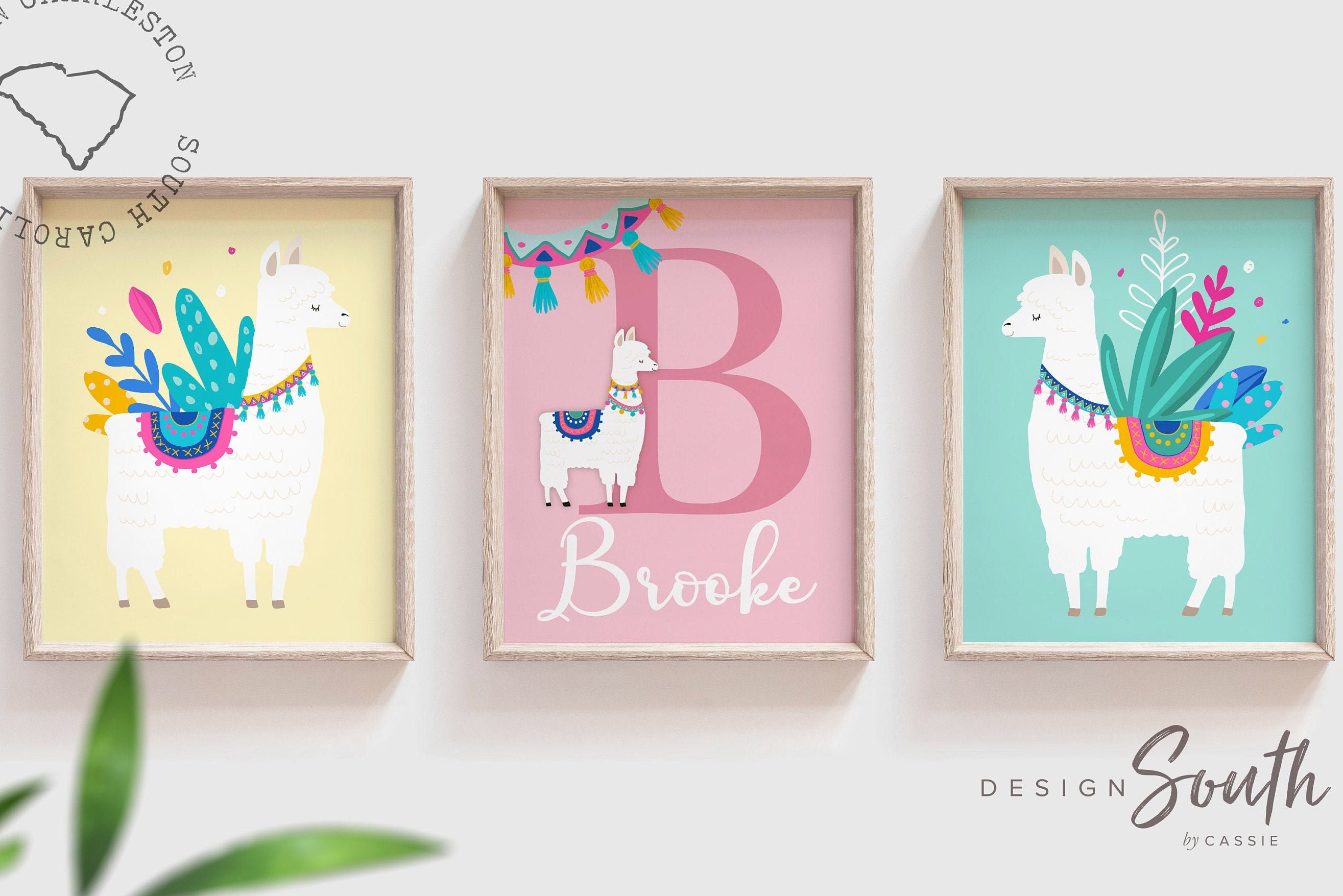 Llama nursery decor, llama nursery art, llama theme, llama baby decor, llama print, llama wall