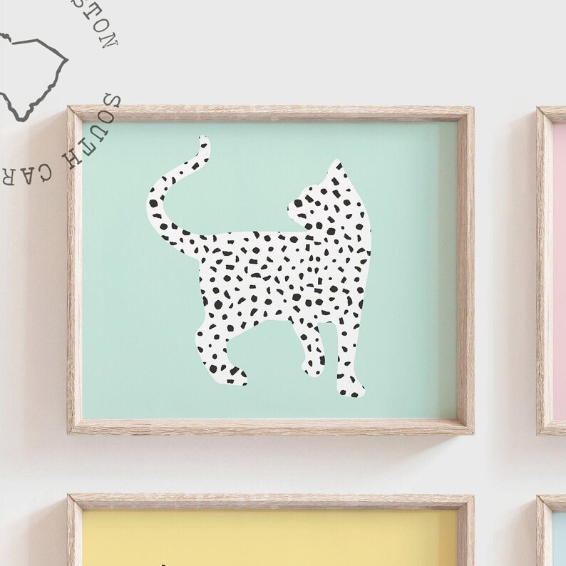 Kitten Art Kitten Wall Decor Kitty Cat Girl Bedroom Cat Etsy