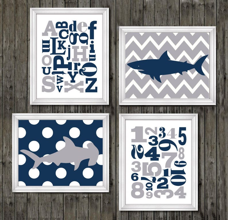 Shark Nursery Art Shark Nursery Decor Baby Boy Shark Wall Art Baby Boy Sharks Shark Bedroom Art Shark Wall Art Shark Nursery Theme