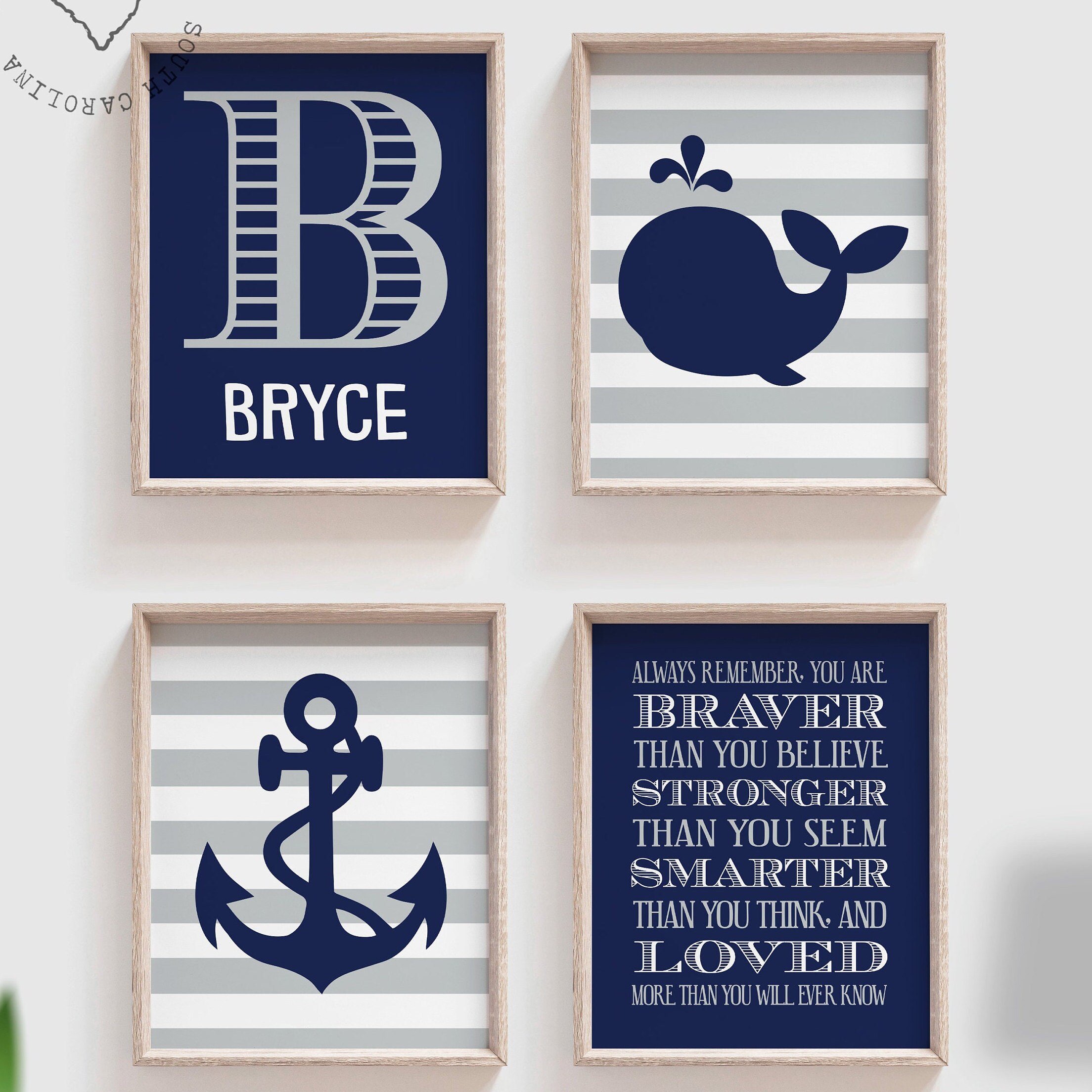 Nautical Nursery Decor Whale Nursery Decor Quote for Boys Etsy