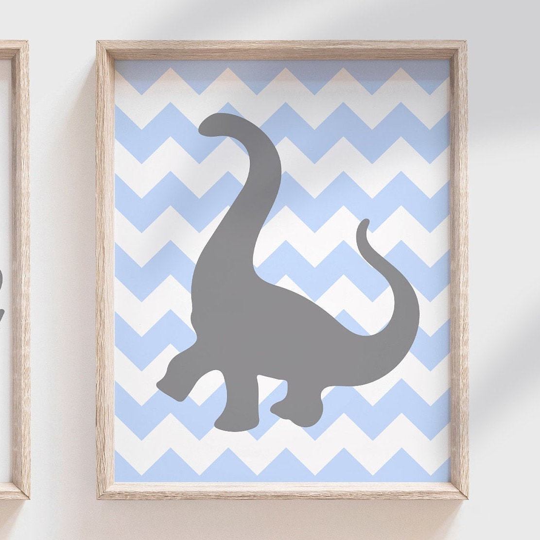 Dinosaur decor, dinosaur nursery wall art boy, baby blue