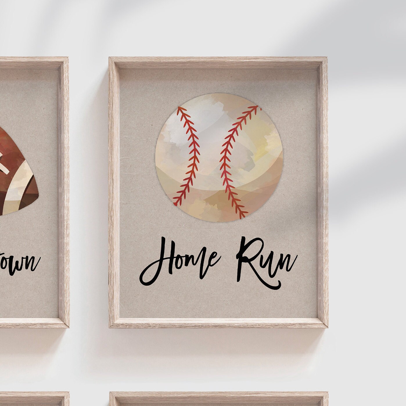 Boys room sports decor, basketball baseball football
