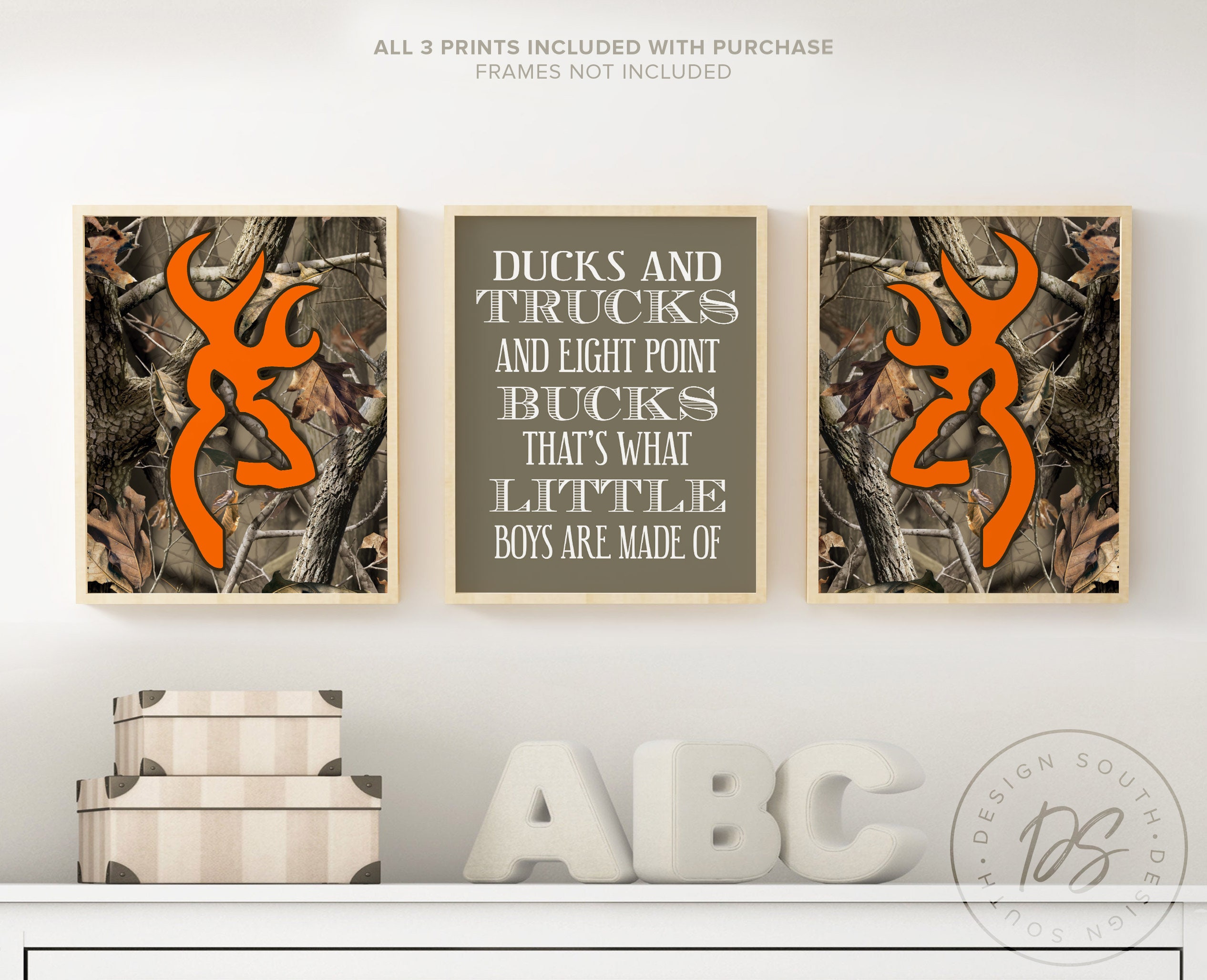 Brown And Orange Camouflage Realtree Nursery Hunting Baby Theme