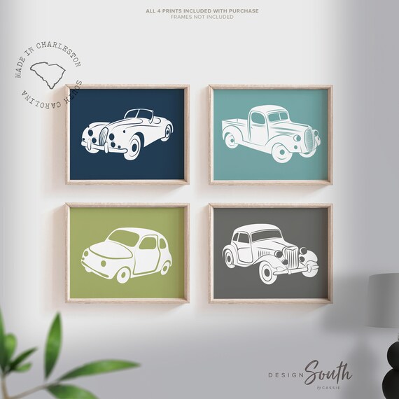 Vintage Car And Truck Decor Vintage Car Decor Boys Etsy