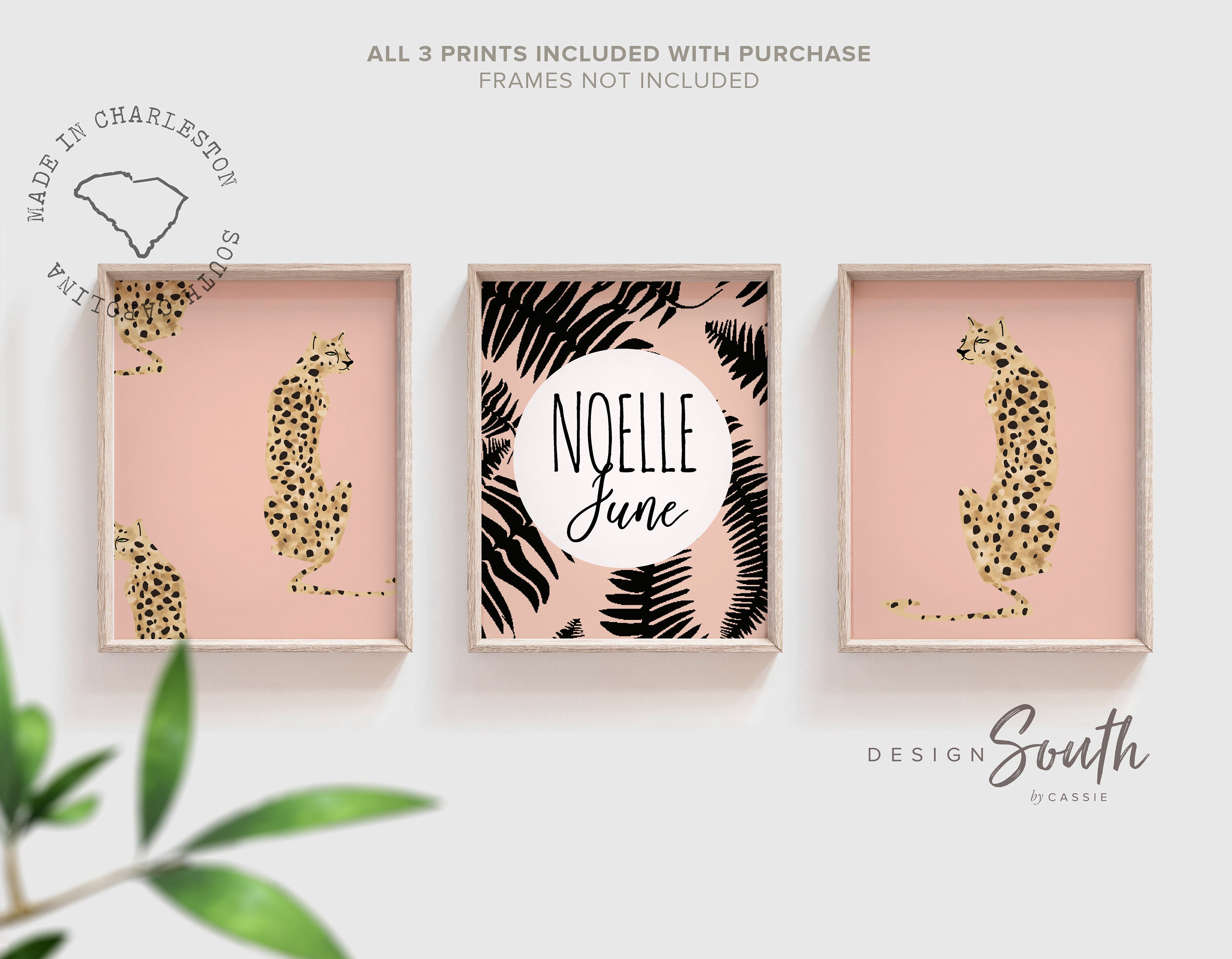 Leopard Print Boho decor Blush Pink Cheetah Print Jaguar Pink Picture African Animal Art Safari Wild Orange cat Gallery wall