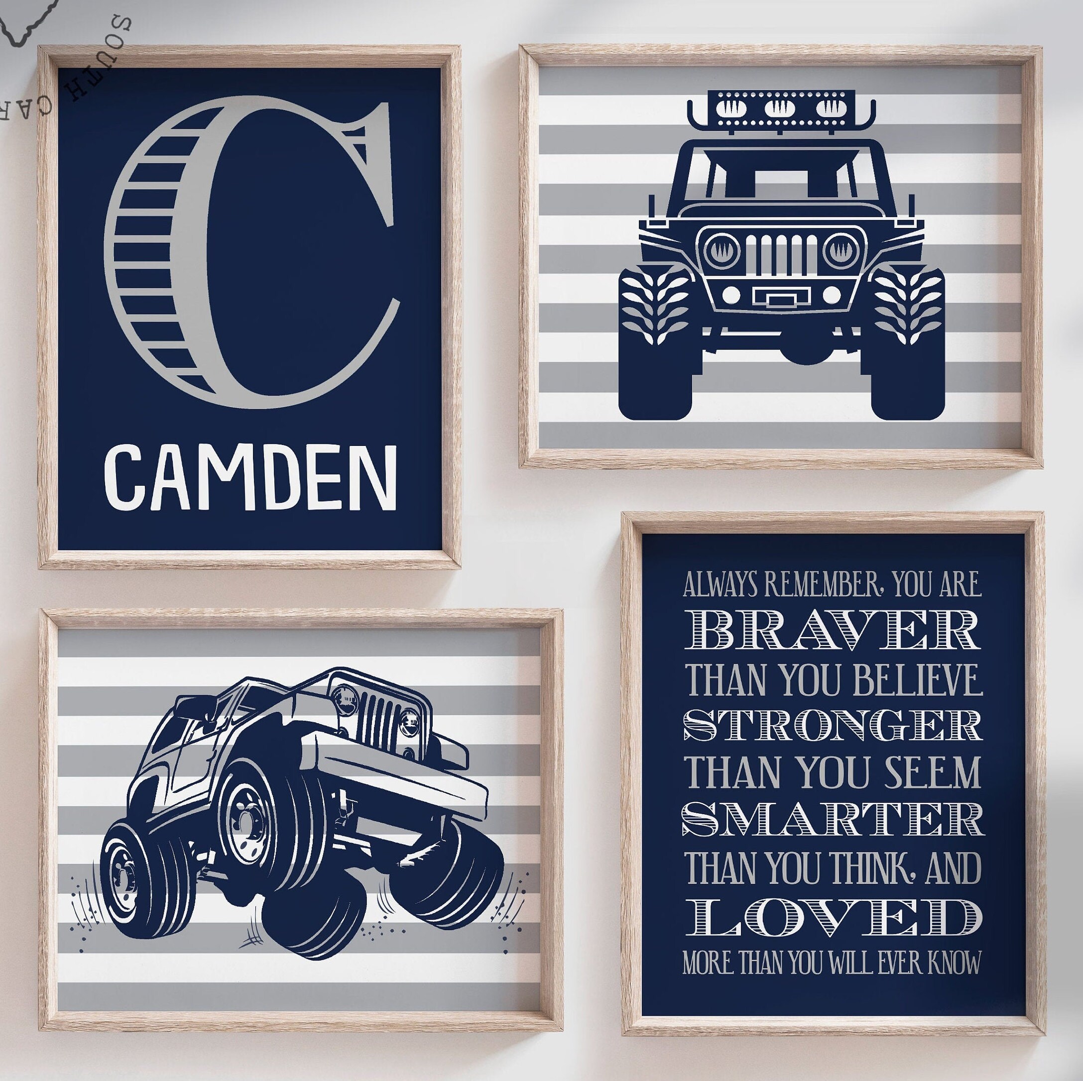 Jeep toddler room, Jeep wall art, Jeep kids wall art, Jeep bedroom wall