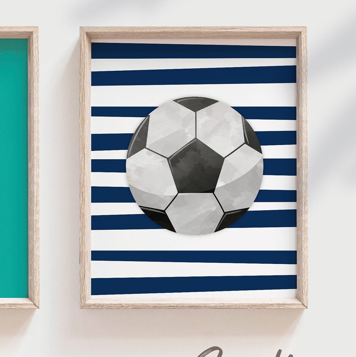 Sports wall prints for kid room, sports balls wall pictures, sports art
