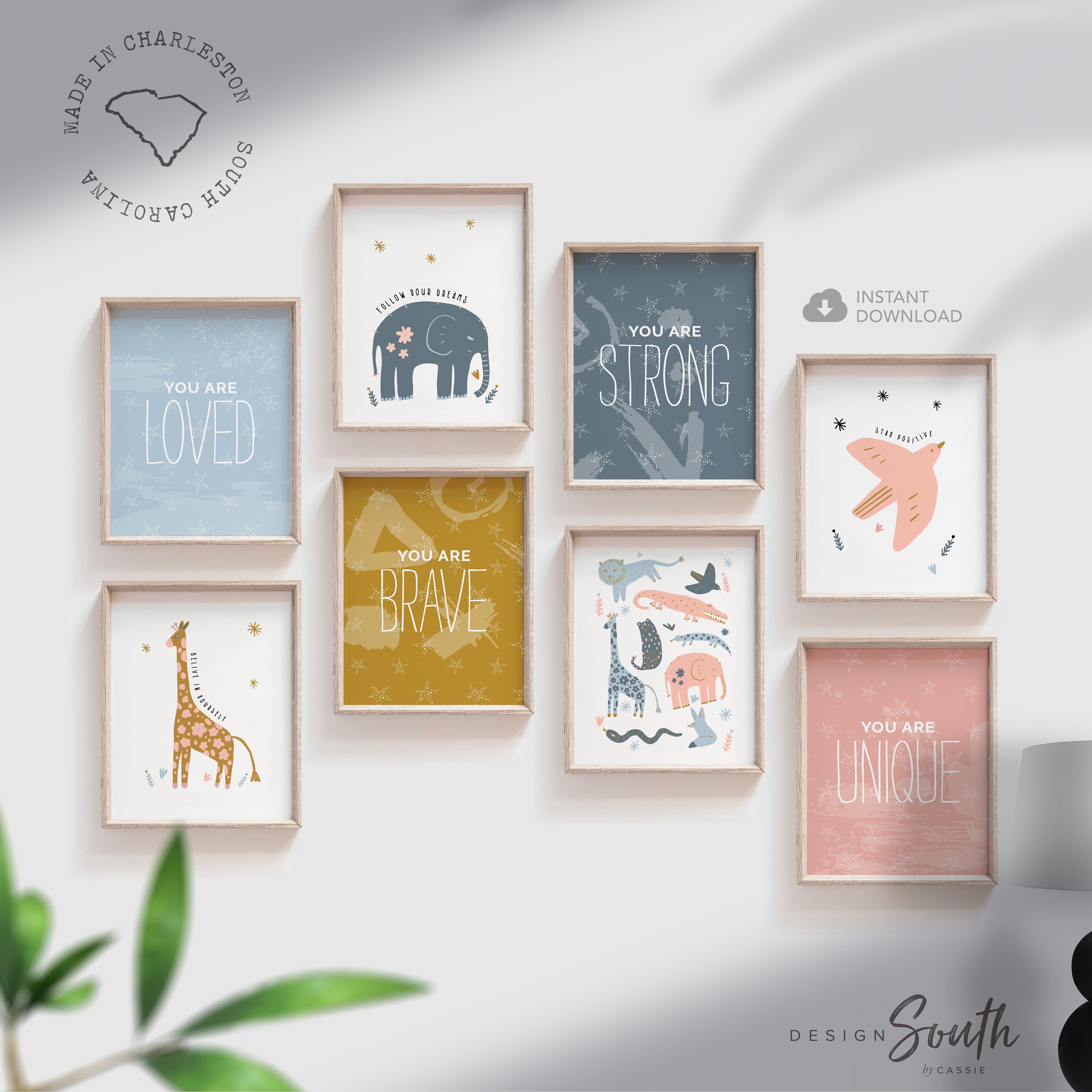 Bebé rosa safari vivero temático o dormitorio niñas | Etsy